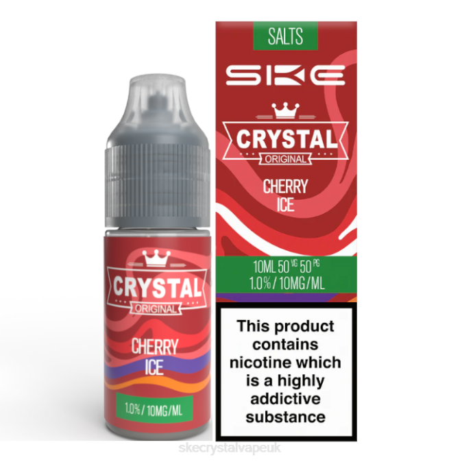 SKE Vape - Cherry Ice Crystal Nic Salt - 10ml SKE 2B2V114