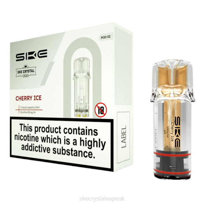 SKE Vape Website - Cherry Ice Crystal Vapes Plus Pods SKE 2B2V106